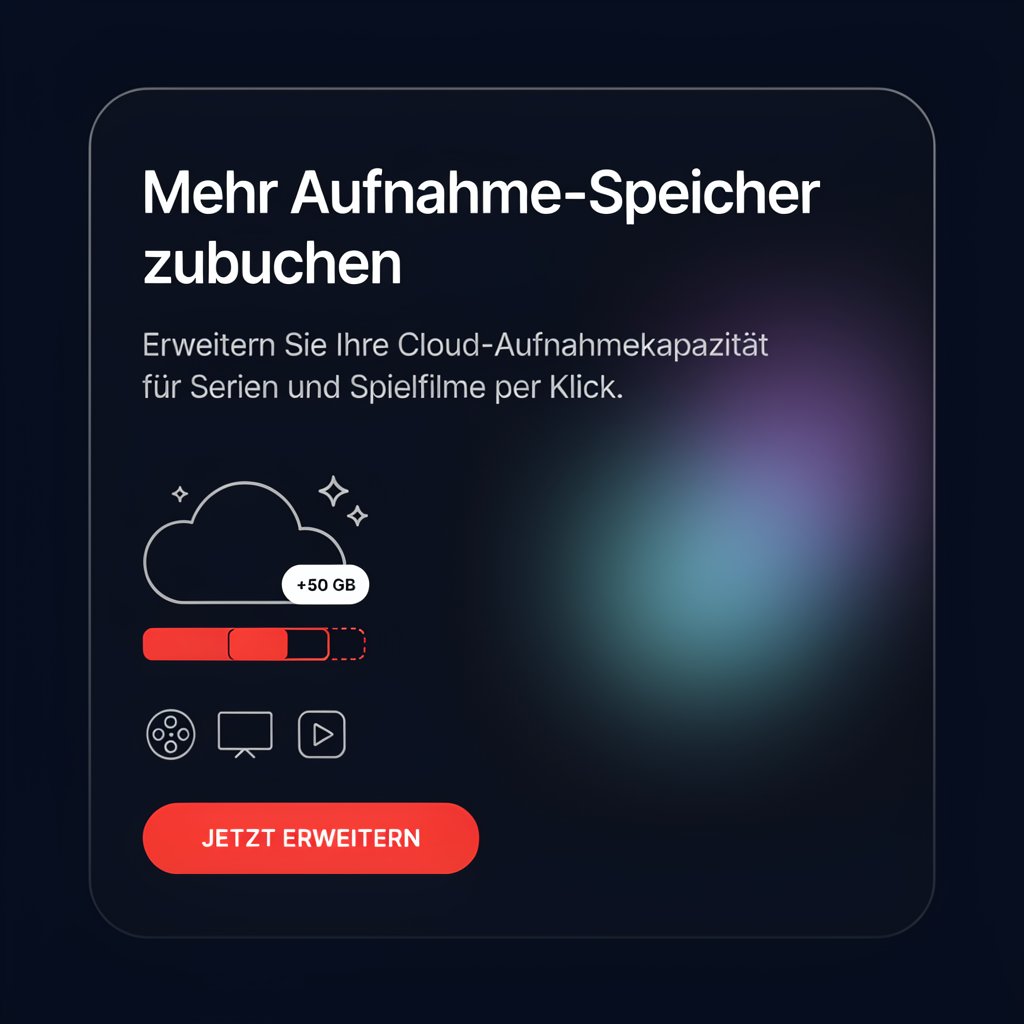 cloud rekorder speicherplatz zubuchen